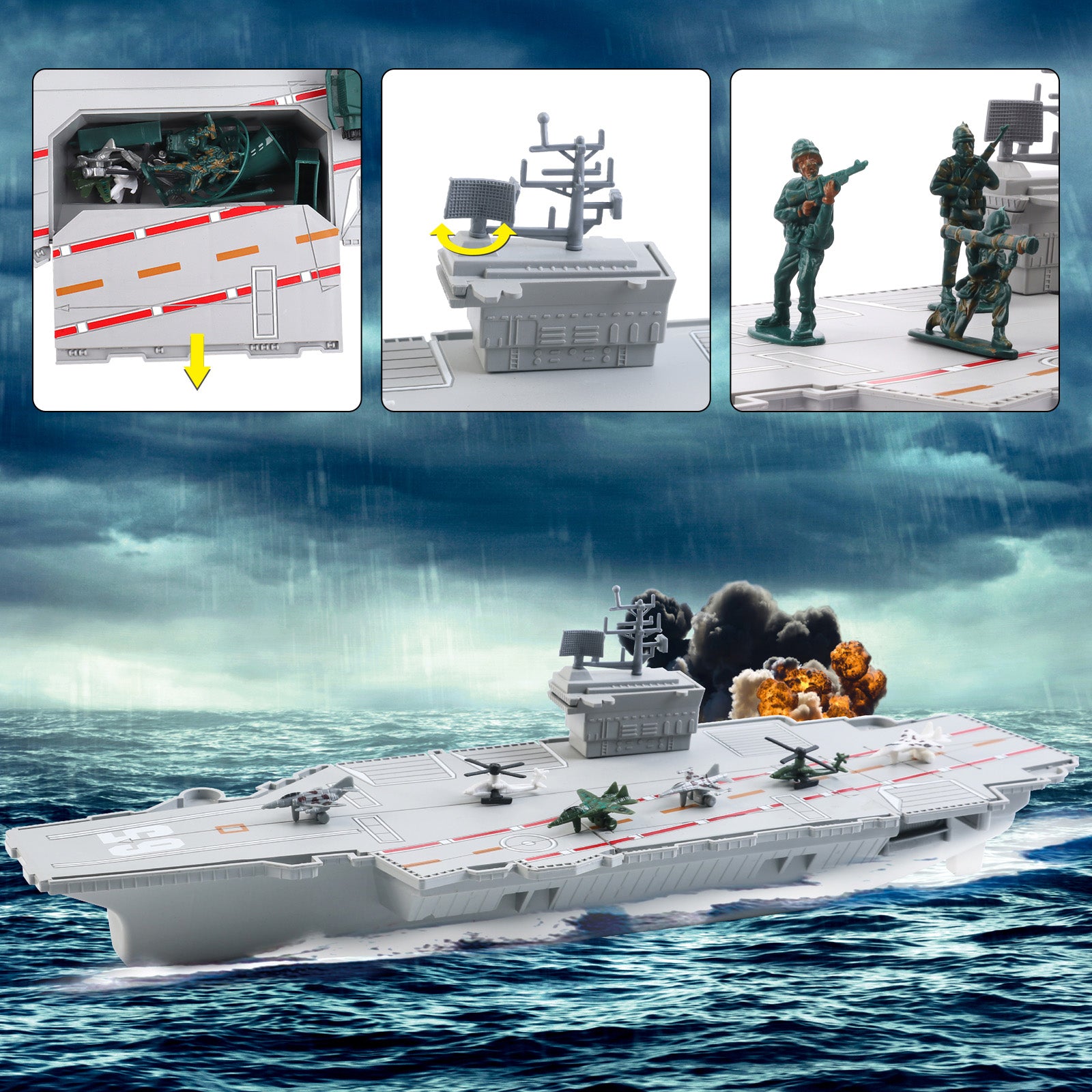 DeAO Kit De Jeu Porte-Avions Miniature Avec Véhicules De Bataille E Avion De Ravitaillement Amz B08428snjf DeAO Kit De Jeu Porte-Avions Miniature Avec Véhicules De Bataille E Avion De Ravitaillement Amz B08428snjf