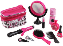 Load image into Gallery viewer, Hairdressing and Vanity Bag Beauty Set Girls Styling Pretend Makeup Accessories Playset Including Braiding Machine and Hairdryer-STS-H
