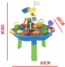 Load image into Gallery viewer, 40 Pieces Sand and Water Outdoor Activity Table Play Set with Water Blaster Summer Pool Beach Toys Gifts for Children -SWT-11
