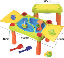 Load image into Gallery viewer, Sand and Water Outdoor Activities Play Table for Kids with Double Compartment, Lids and Over 10 Accessories-SWT-5
