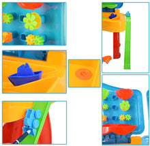 Load image into Gallery viewer, Sand and Water Table - Water Fall and Sand Fall (XL) Double Compartment Includes Lots of Accessories and LIDS-SWT-9
