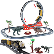 Load image into Gallery viewer, Train Track Play Set with Dinosaur Toys, Tracks and Accessories – Great gift for Children-TC-D3
