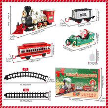 Load image into Gallery viewer, Christmas Train Set with Light &amp; Sounds Smoke Effect Christmas Tree Train Set Around the Tree Electric Train Sets for Kids Christmas Gift-XT-06
