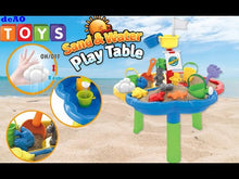 Load and play video in Gallery viewer, 40 Pieces Sand and Water Outdoor Activity Table Play Set with Water Blaster Summer Pool Beach Toys Gifts for Children -SWT-11
