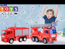Load and play video in Gallery viewer, Fire Rescue Trucks Play Set with Removable Accessories Water Hose Lights and Sounds  Early Education Toy Car for Kids (2 Pack)-FTS2
