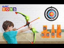 Load and play video in Gallery viewer, Kids Archery Shooting Set with Light Up Bow And Arrow and Target-AR-F2
