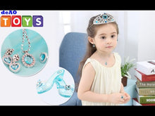 Load and play video in Gallery viewer, 10 Pcs Fairy Princess Shoe Jewellery Boutique Play Set Fairy Wings Necklace Earrings Ring Bag Wand Princess Tiara Kids Christmas Gift Toys-PC-PR
