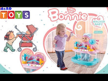 Load and play video in Gallery viewer, 14&quot; 11 Piece Baby Doll and Push along Walker Play Set with Removable Clothes 12 Sounds Light Functions Kids Toys Prefect Christmas Gift-BD-S14
