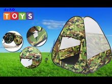 Load and play video in Gallery viewer, Foldable Playhouse Tent &amp; Toy Compass with Camouflage Design - Great Indoor Outdoor Gift for Kids-PT-C
