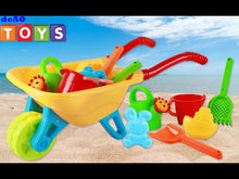 Load and play video in Gallery viewer, Kids Wheelbarrow Gardening and Seaside Beach Play Set for Outdoor Activities with Accessories including Bucket, Spade, Rake-SWCL
