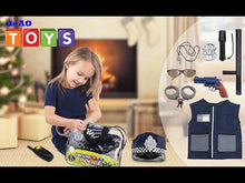 Load and play video in Gallery viewer, Police Costume Set with Vest Hat Toy Shotgun Role Play Police Play Children Christmas Gift Halloween Dressing Up for Kids-PC-POL

